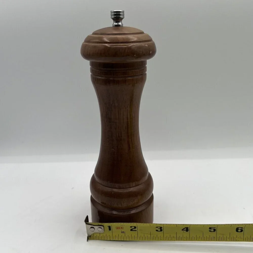 Olde Thompson Walnut Wood Vintage USA Salt Pepper Grinder Set 8.5